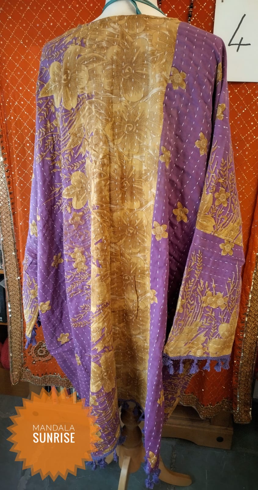 Reversible Kantha Duster coat 10 to 22 (number 4)