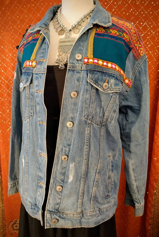 ***PRELOVED ***Festival Denim jacket M/L/XL