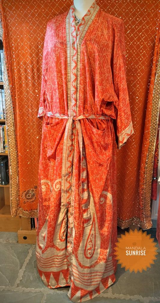 Orange kimono gown free size
