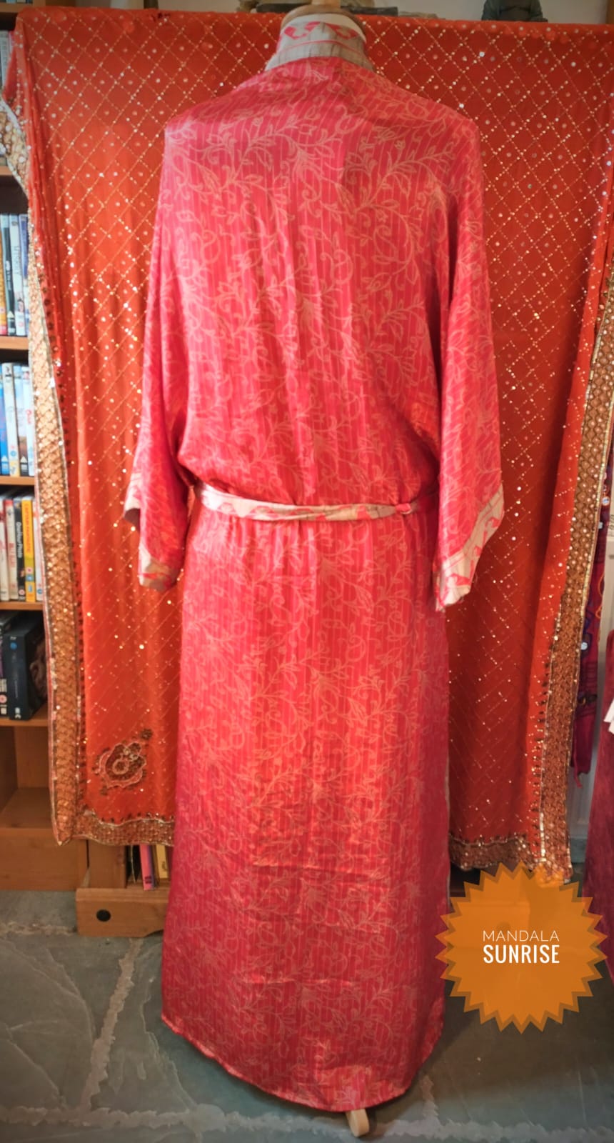 Orange kimono gown free size
