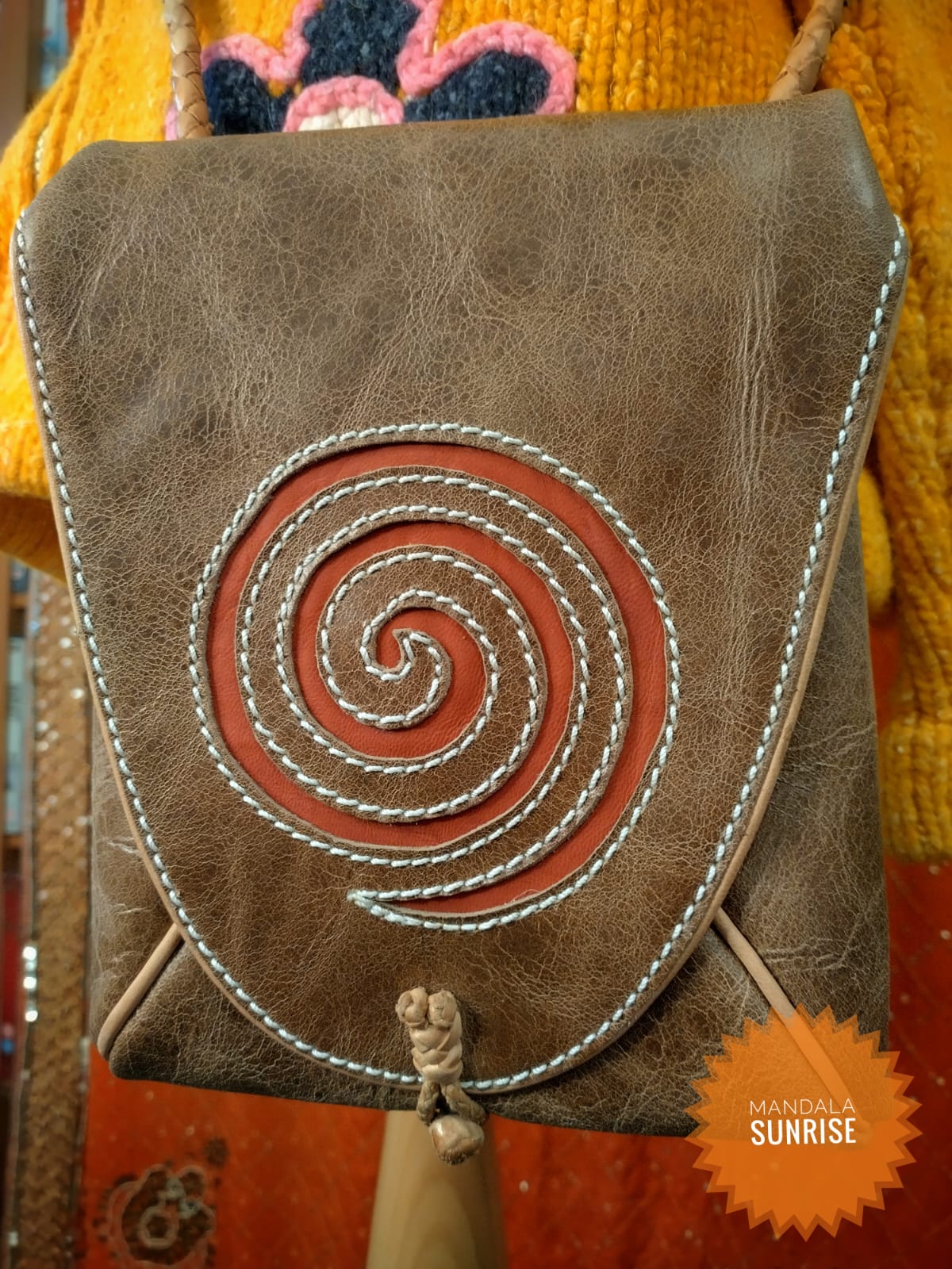Leather envelope cross body bag