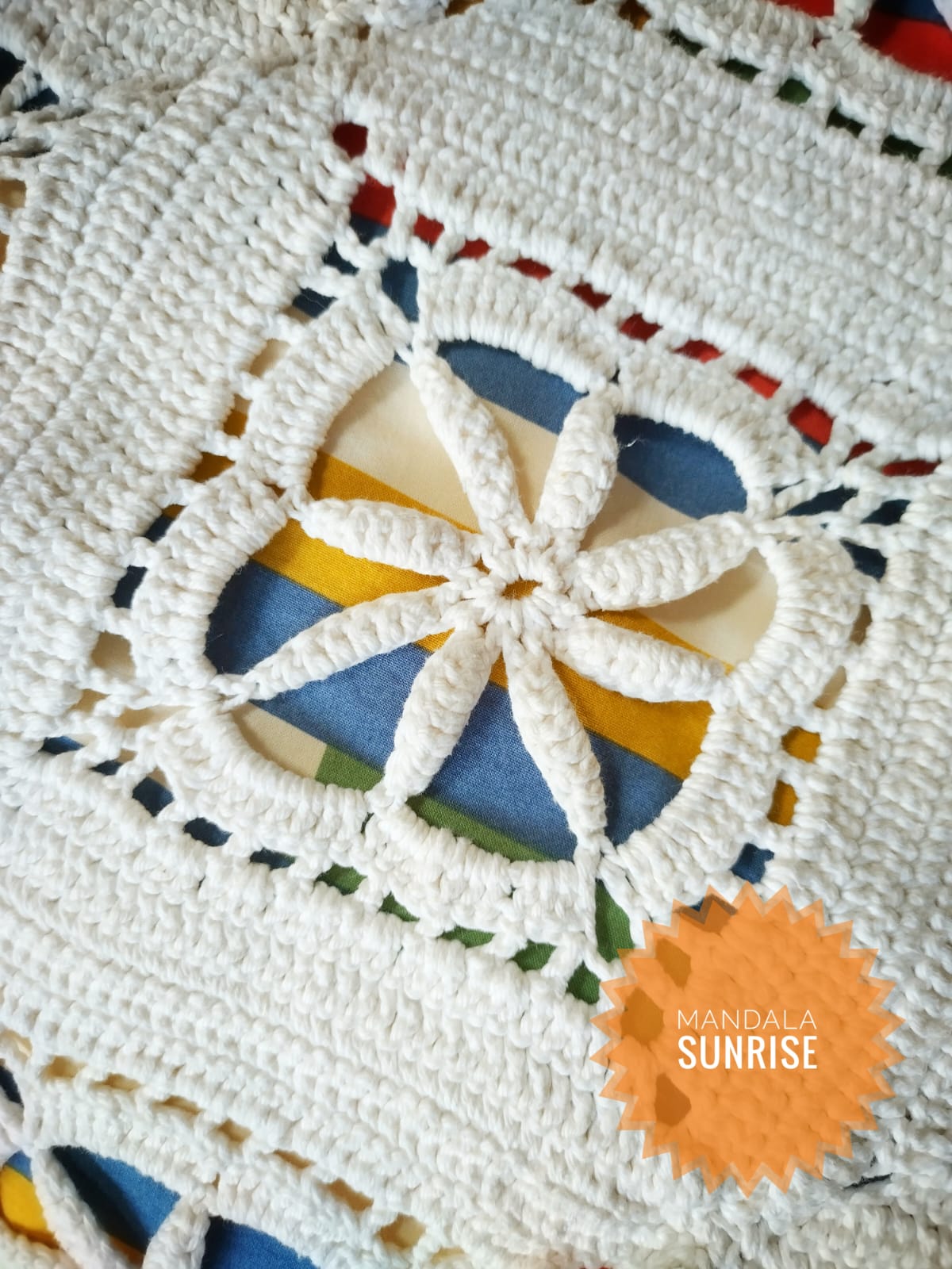 Vintage 1970's crochet cotton double bedspread