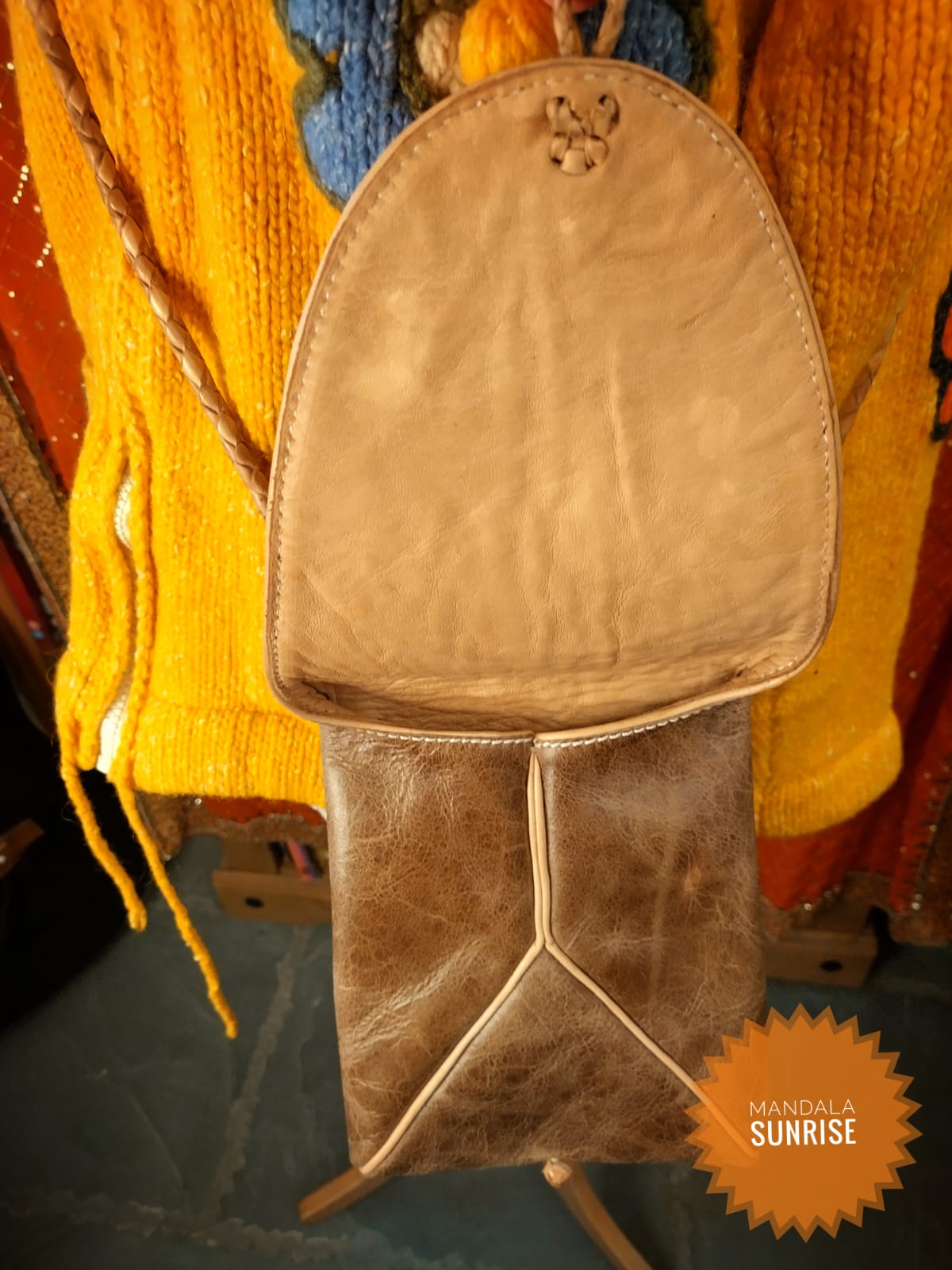 Leather envelope cross body bag