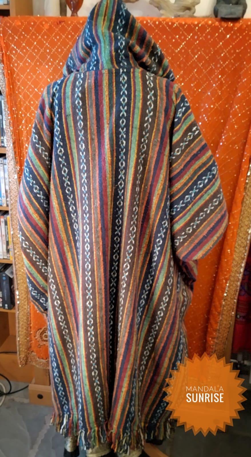Long length cotton hoodie