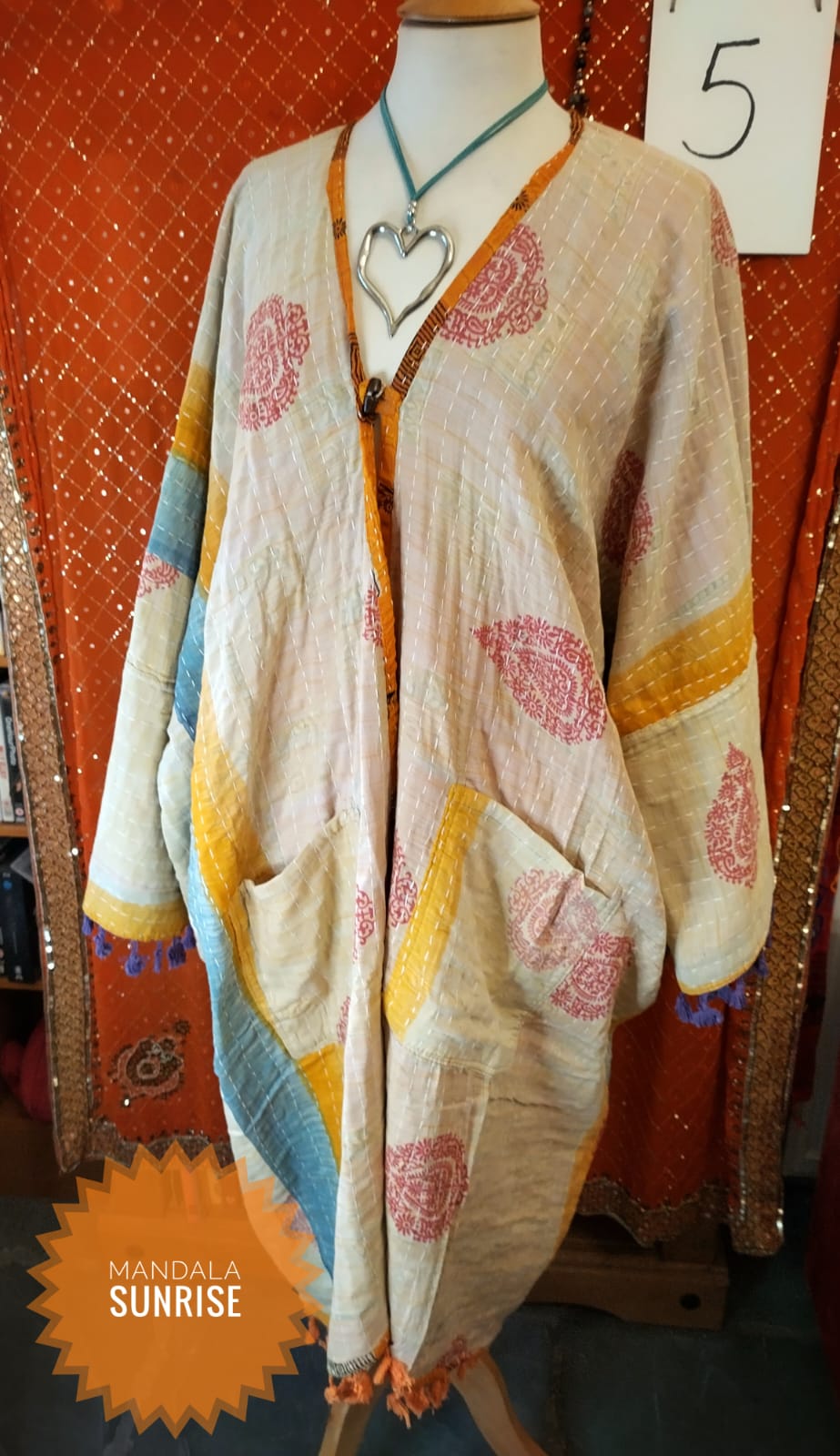 Reversible Kantha Duster coat 10 to 22 (number 5)