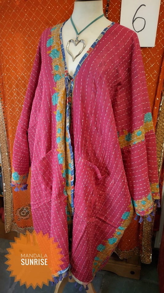 Reversible Kantha Duster coat 10 to 22 (number 6)