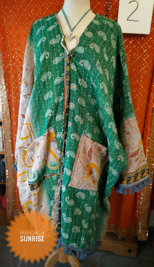 Reversible Kantha Duster coat 10 to 22(number 2)
