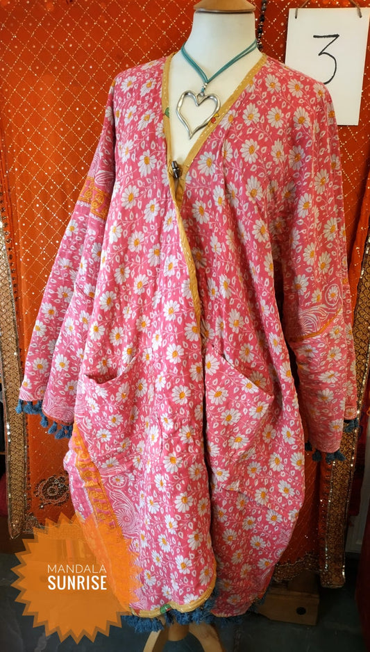 Reversible Kantha Duster Coat 20 to 22(number 3)