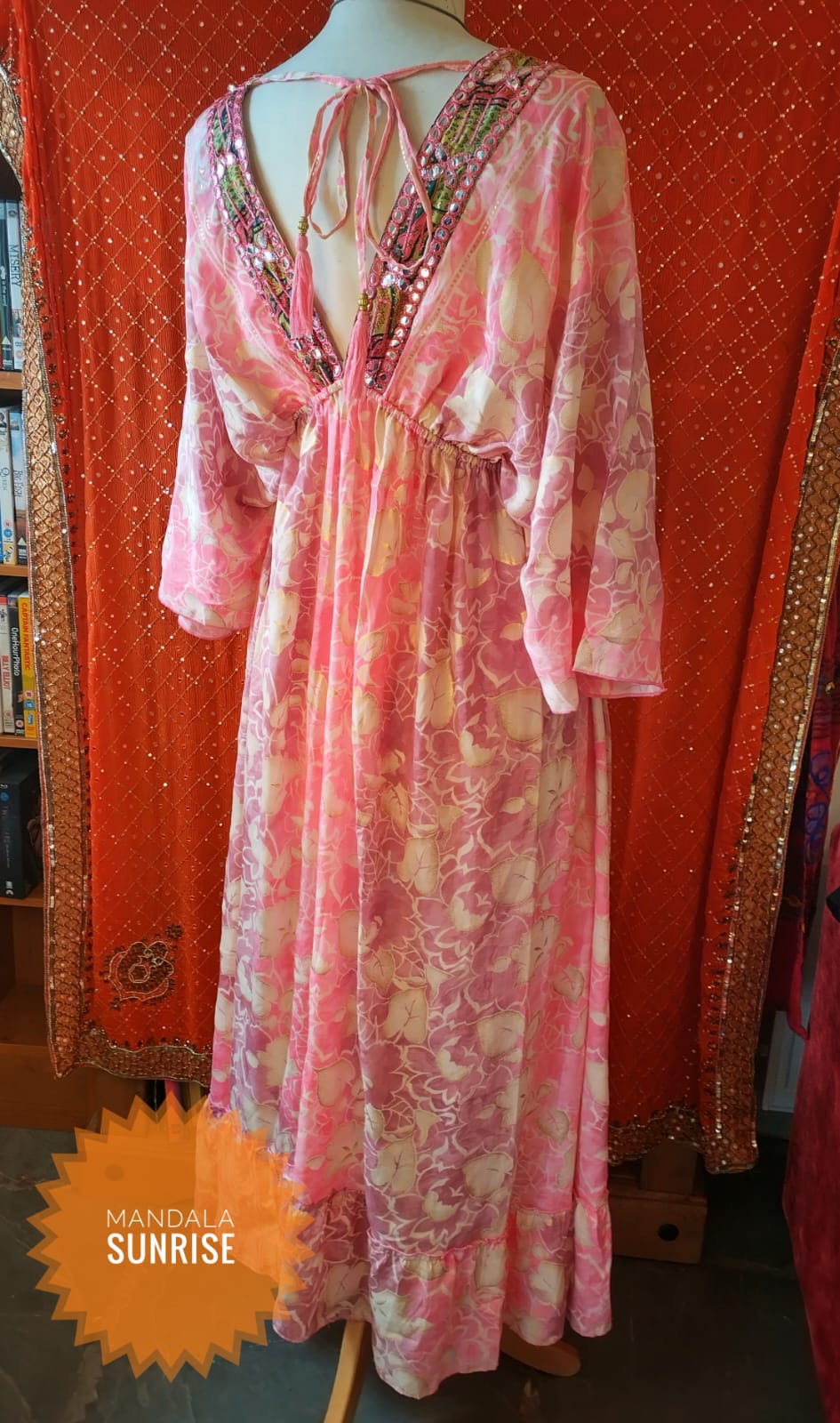 100% Silk boho dress