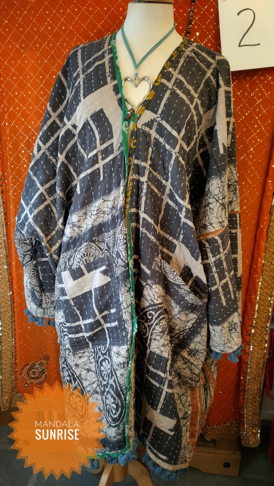 Reversible Kantha Duster coat 10 to 22(number 2)