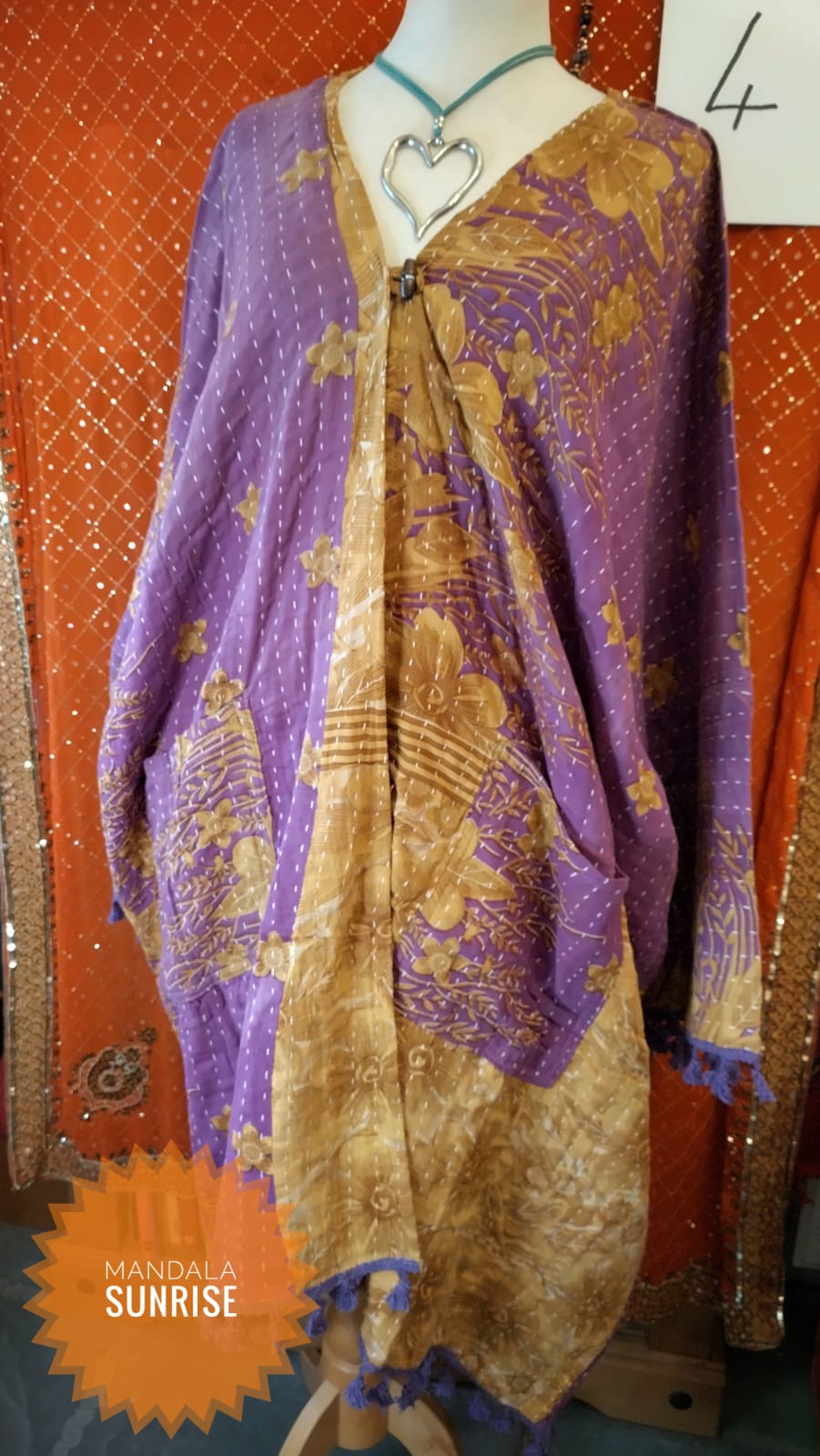 Reversible Kantha Duster coat 10 to 22 (number 4)