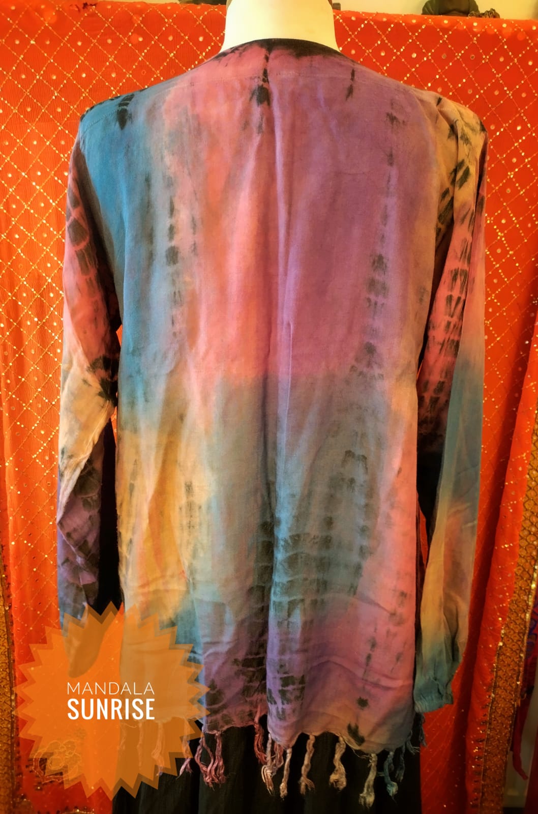Vintage tye dye hippy tunic top
