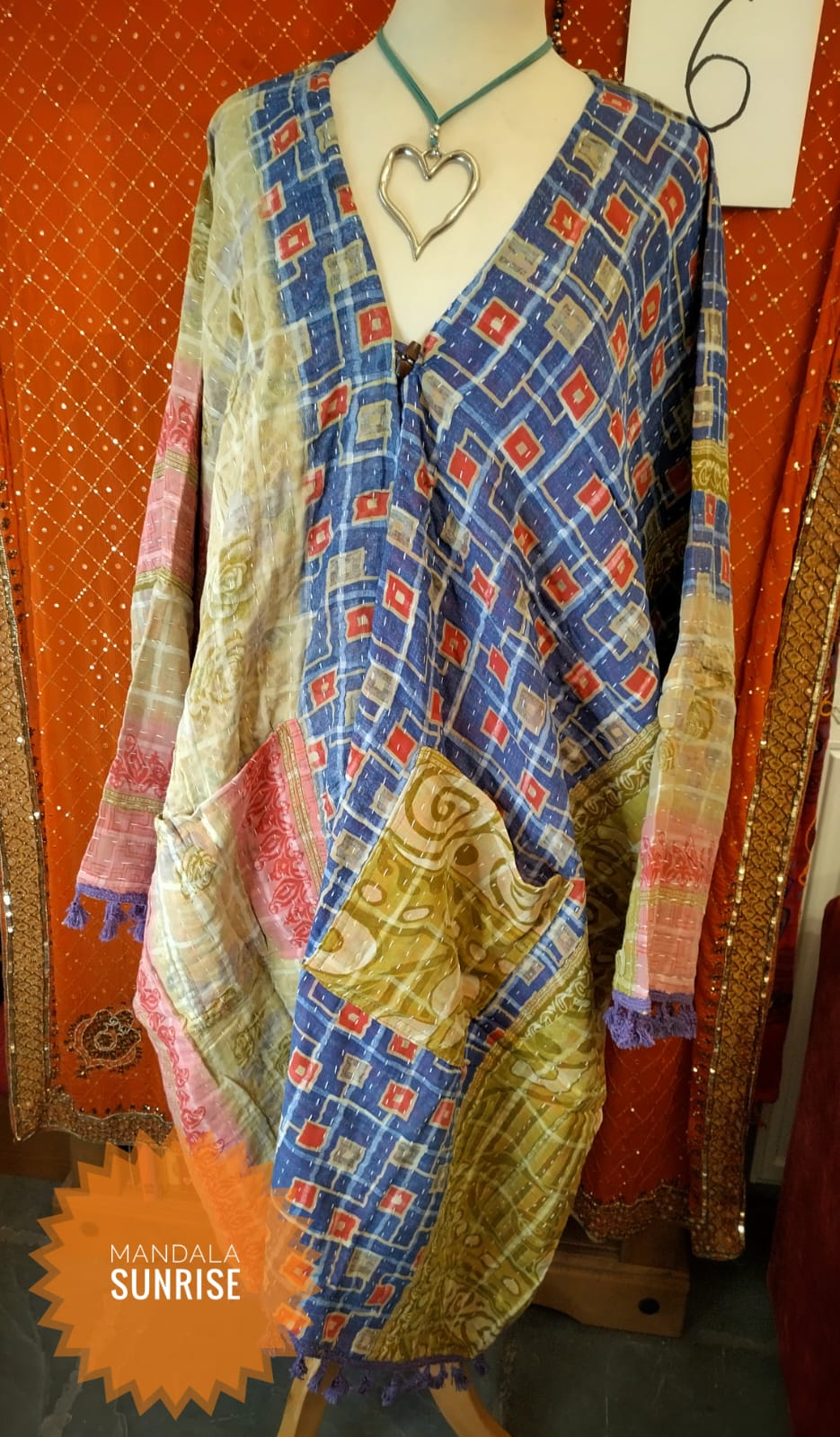Reversible Kantha Duster coat 10 to 22 (number 6)