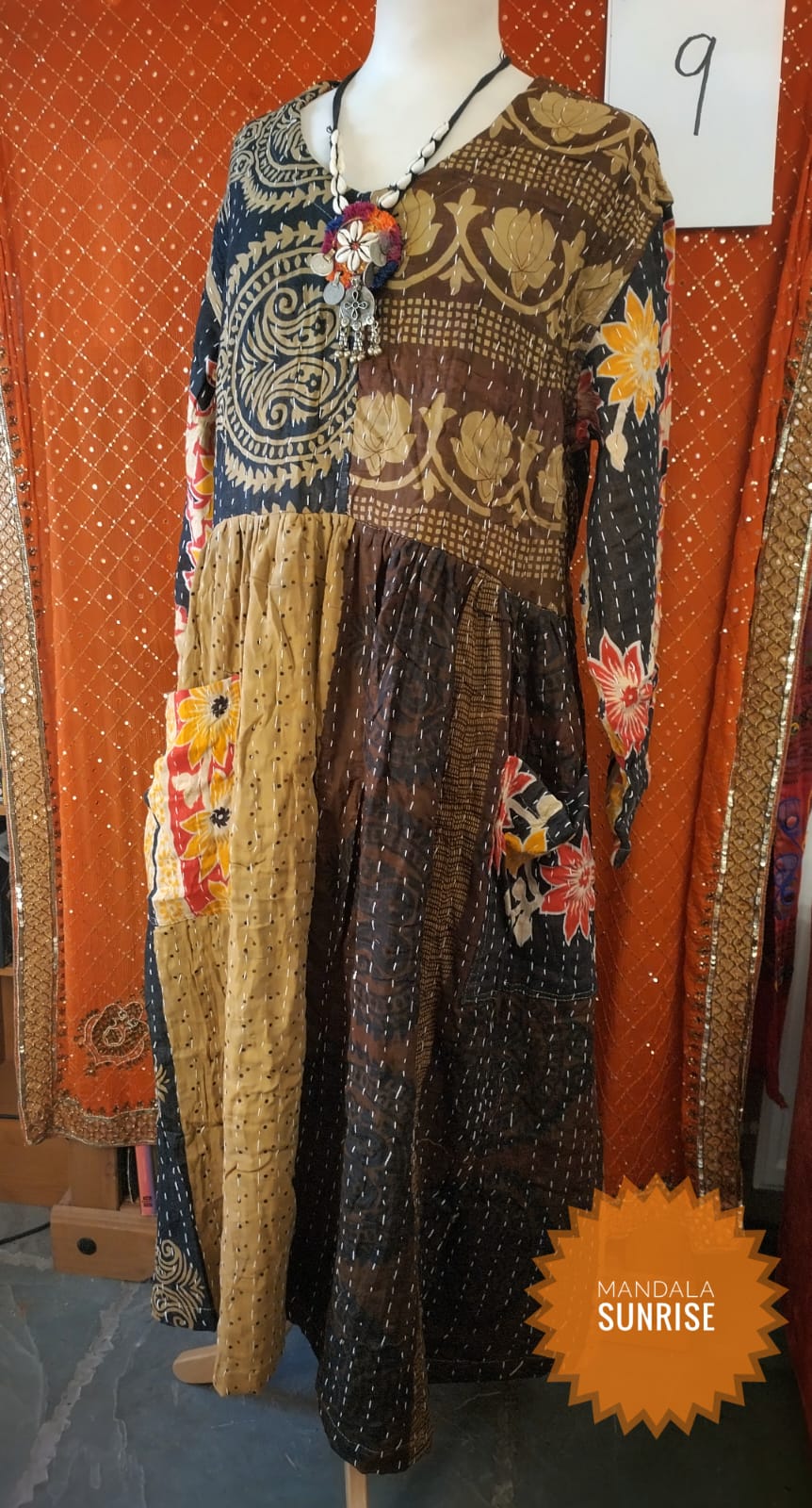 Long Sleeved Kantha Dress f/s (9)