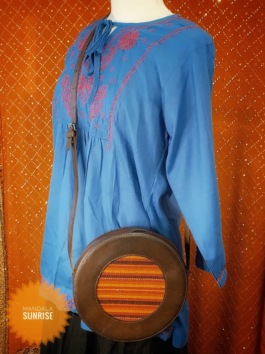 Gorgeous leather bag from Bolivia