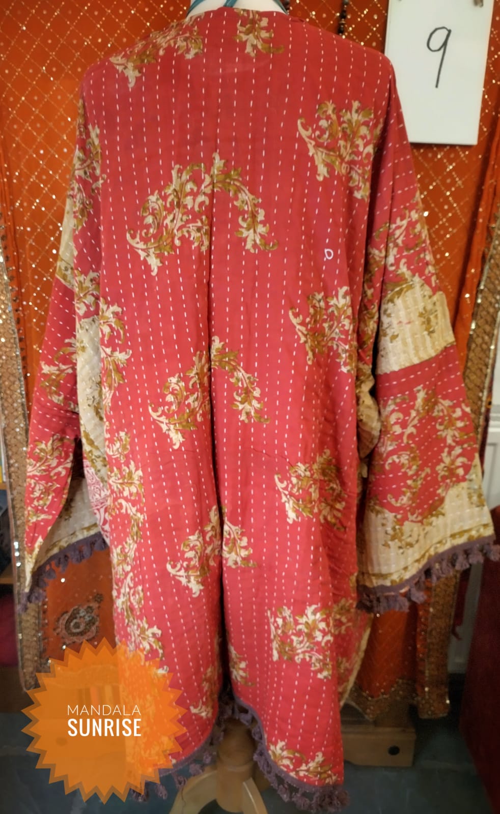 Kantha Duster/kimono style jacket size 10 to 22 (Number 9)