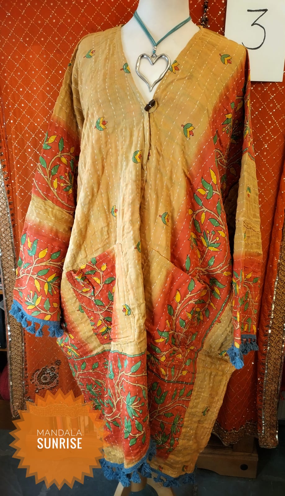 Reversible Kantha Duster Coat 20 to 22(number 3)