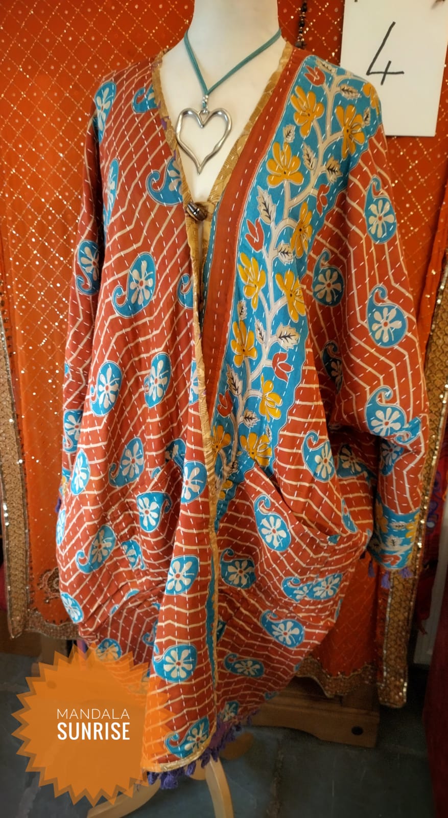 Reversible Kantha Duster coat 10 to 22 (number 4)