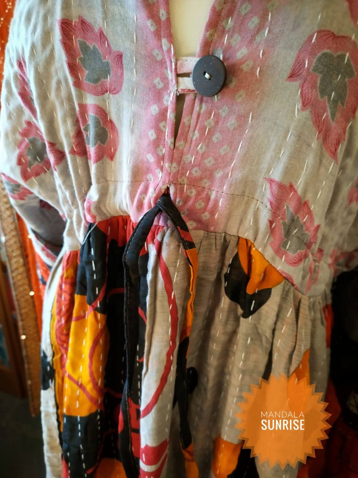 Peasant sleeved Kantha Dress F/S (Number 1)