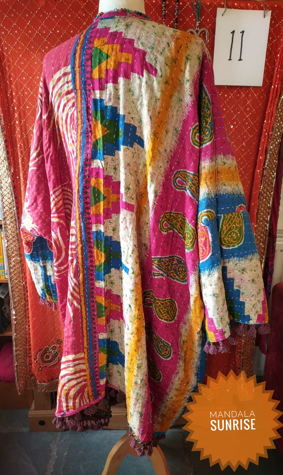 Kantha Duster/kimono style jacket size 10 to 22 (Number 11)