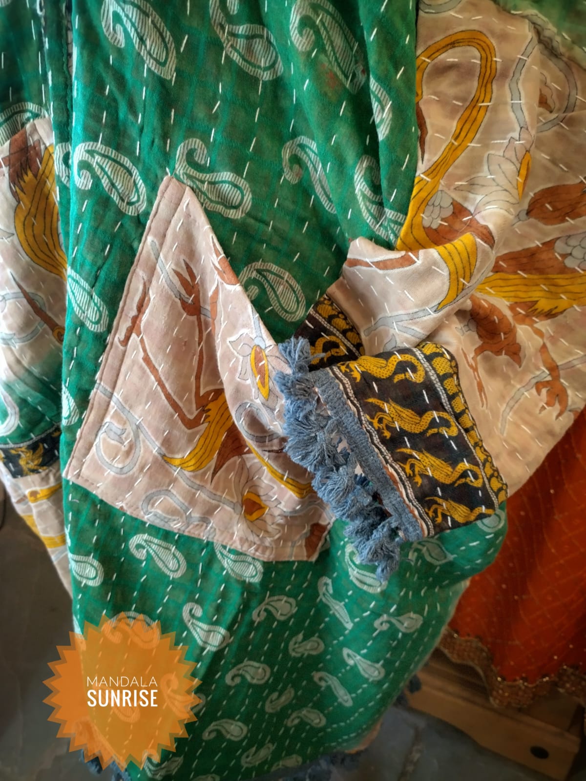 Reversible Kantha Duster coat 10 to 22(number 2)