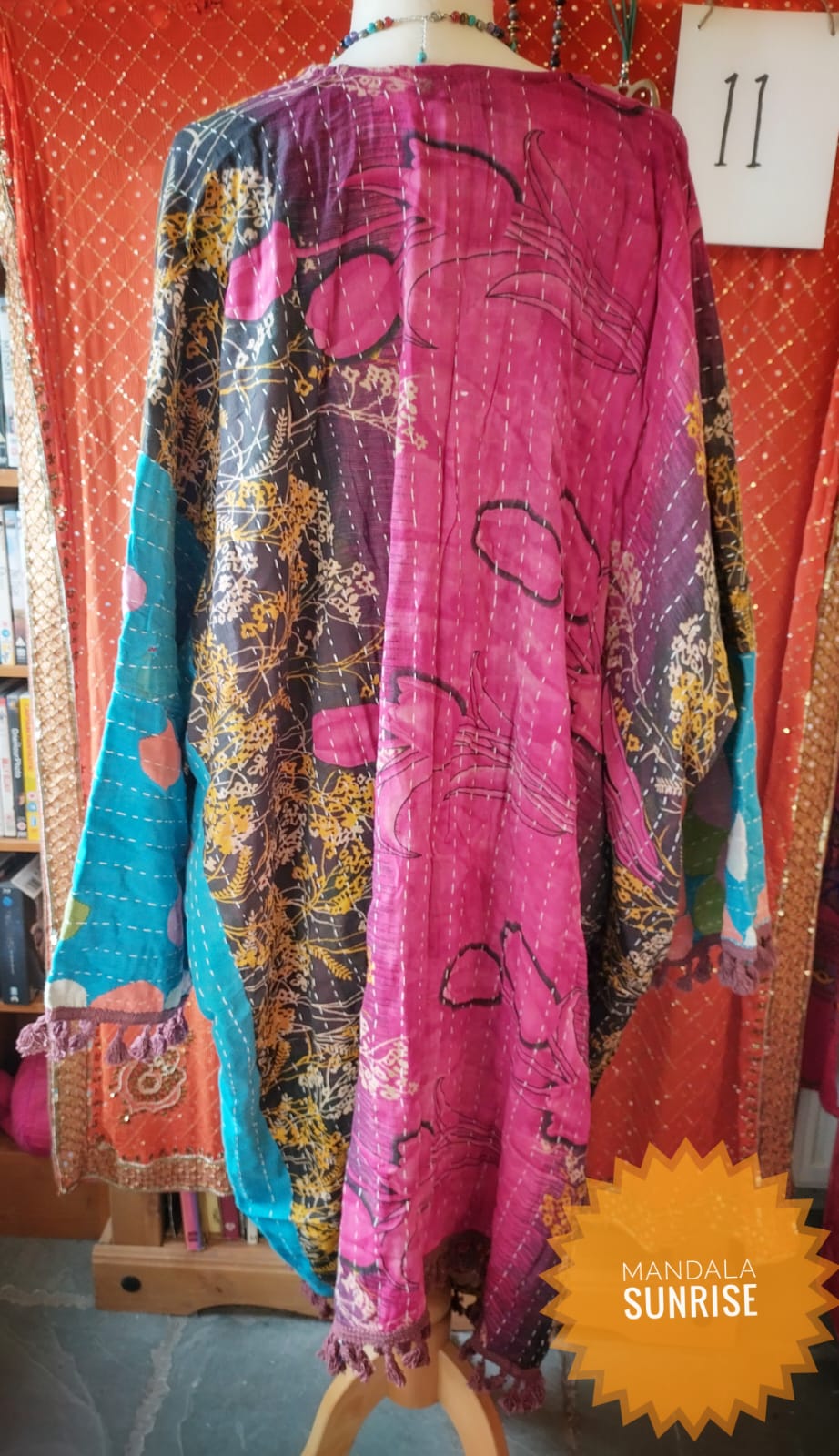 Kantha Duster/kimono style jacket size 10 to 22 (Number 11)