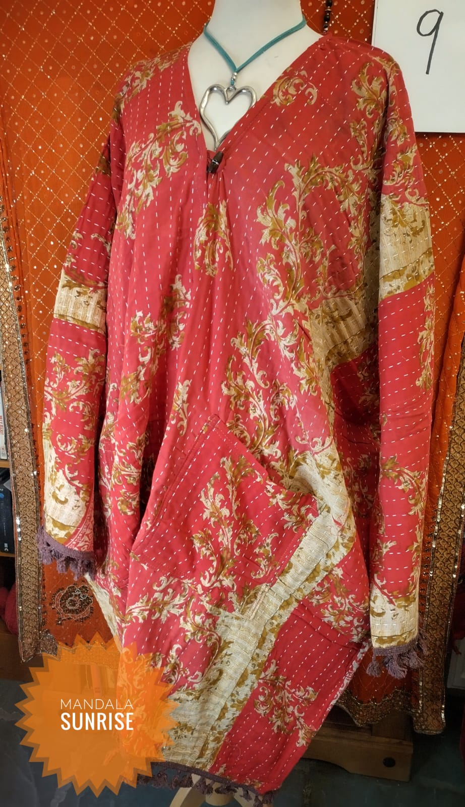 Kantha Duster/kimono style jacket size 10 to 22 (Number 9)