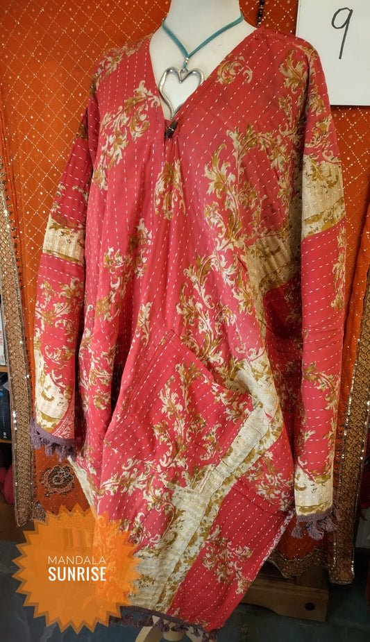 Kantha Duster/kimono style jacket size 10 to 22 (Number 9)