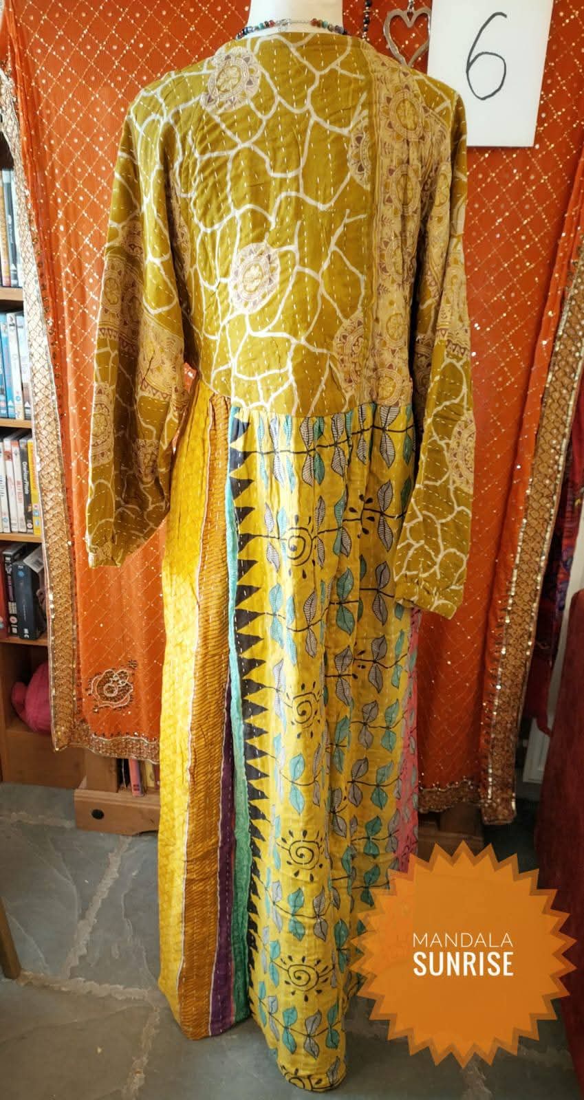 Peasant sleeved Kantha Dress free size (number6)