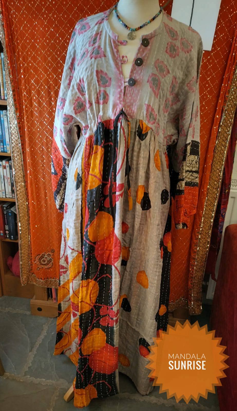 Peasant sleeved Kantha Dress F/S (Number 1)