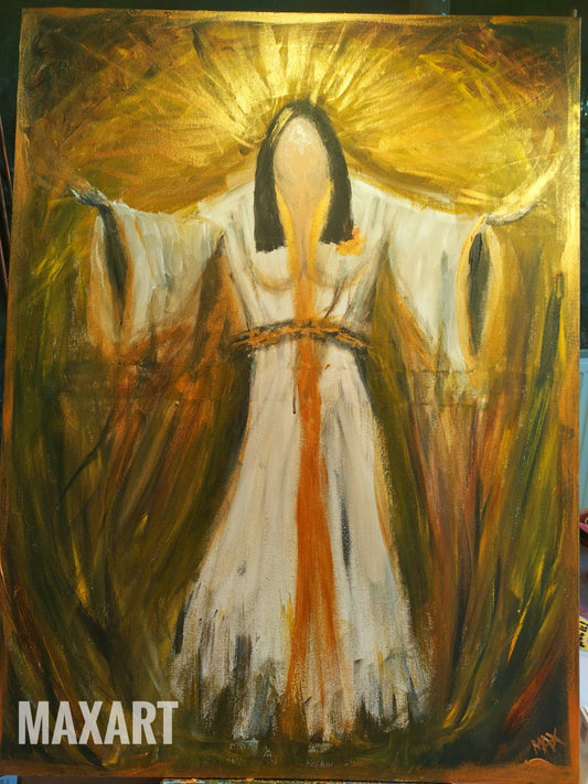 "Golden Goddess" original art