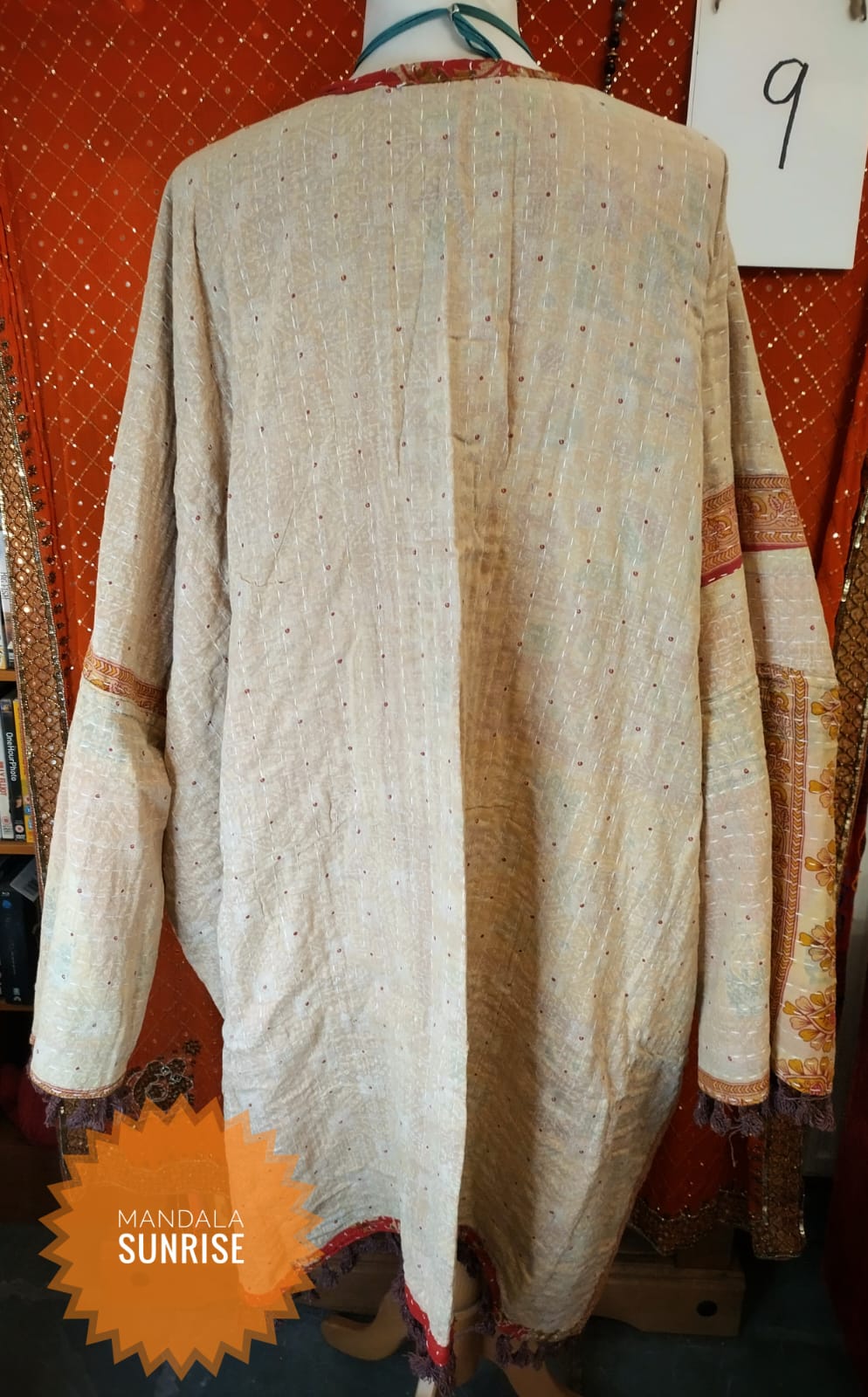 Kantha Duster/kimono style jacket size 10 to 22 (Number 9)