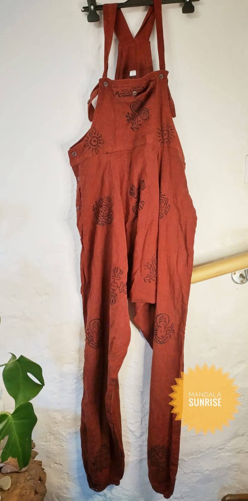 Cotton dungarees free adult size